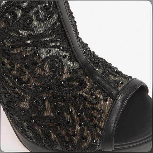 Uliania•Platform Ankle Bootie•Open Toe High heel - Picture 2 of 8